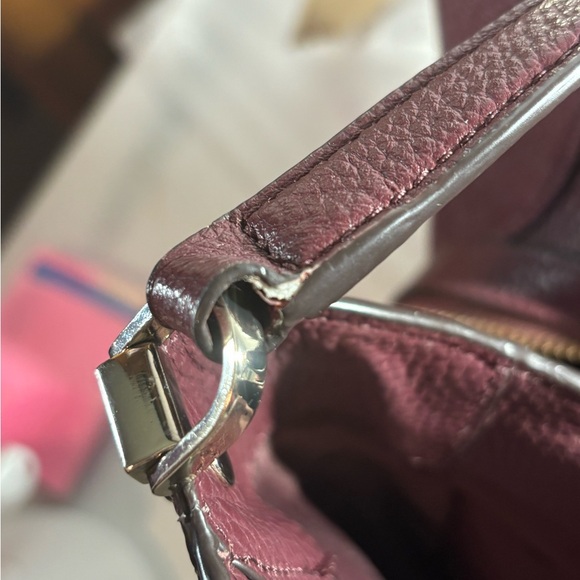 Kate Spade Leila Medium Purse Wallet set triple compartment Cherrywood Burgundy - Picture 7 of 14